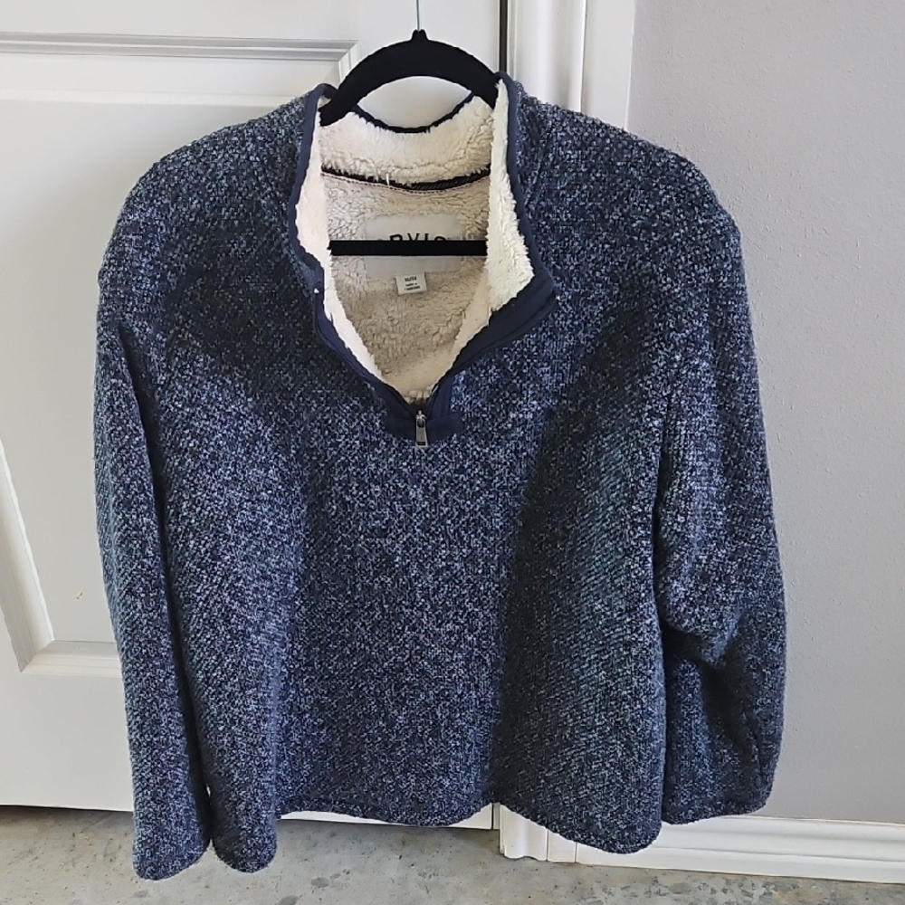 OVO Men's Heathered Blue Zip-Up Jacket